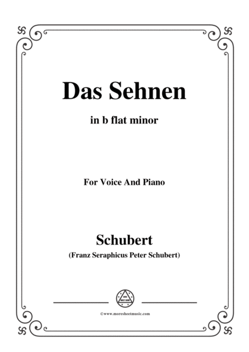 Schubert-Das Sehnen,Op.172 No.4,in b flat minor,for Voice&Piano image number null