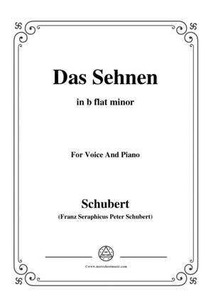 Schubert-Das Sehnen,Op.172 No.4,in b flat minor,for Voice&Piano