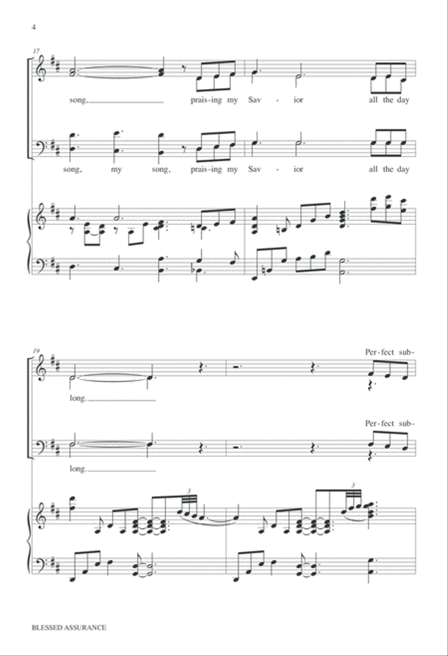 Blessed Assurance 4-Part scores gallery preview page 4
