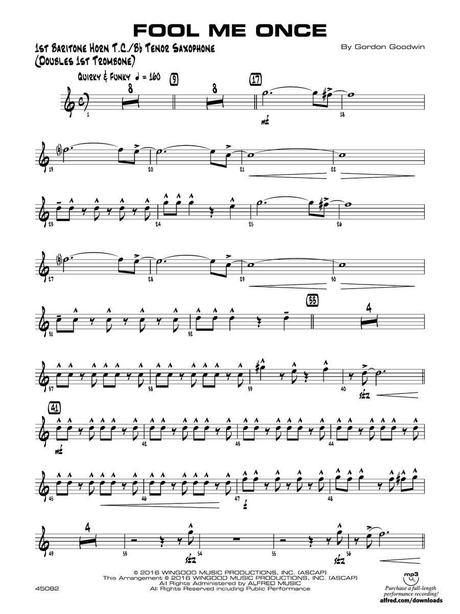 Fool Me Once: Baritone T.C.