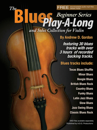 Book cover for The Blues Play-A-Long and Solos Collection for Violin Beginner Series