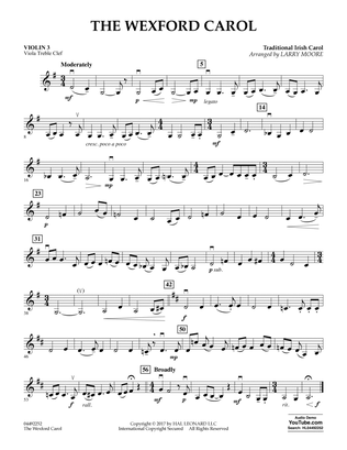 The Wexford Carol - Violin 3 (Viola Treble Clef)