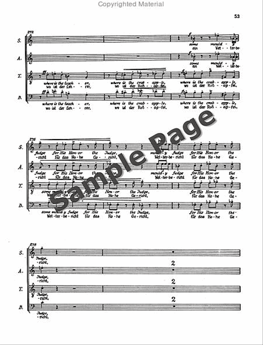 Henze Moralities(1967) Chor.score 4-Part scores gallery preview page 56