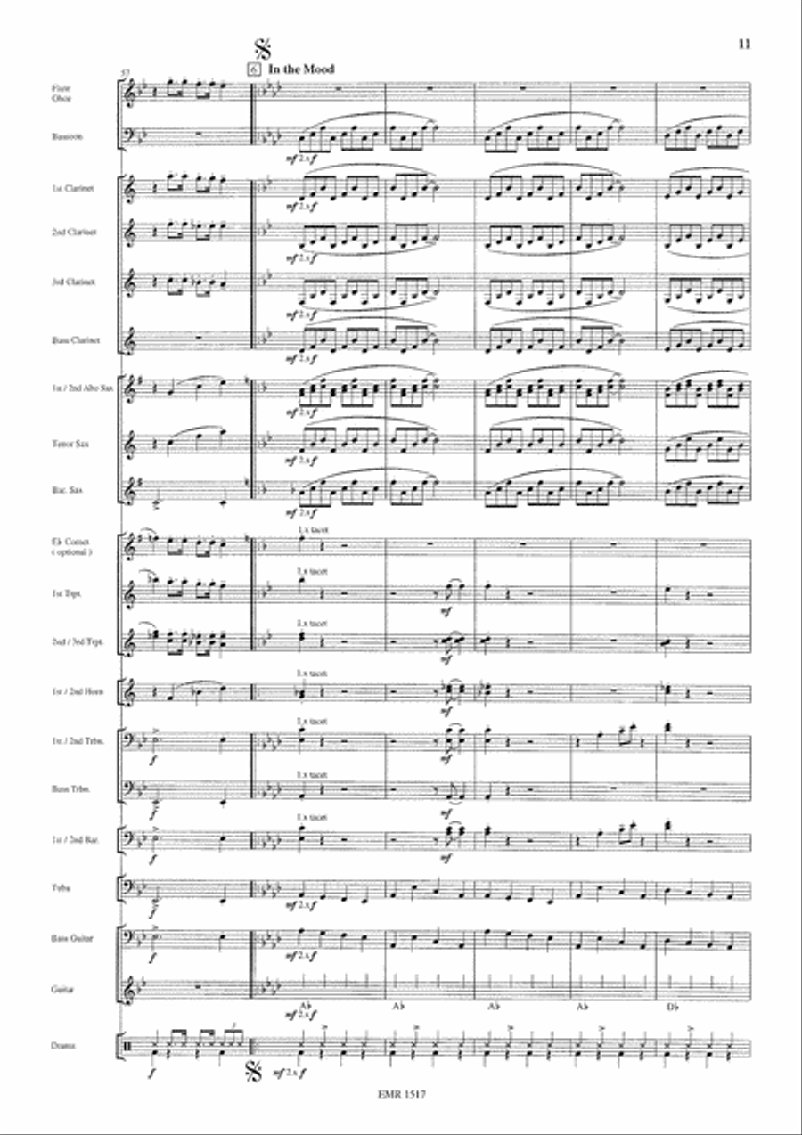 Glenn Miller Medley Concert Band scores gallery preview page 9