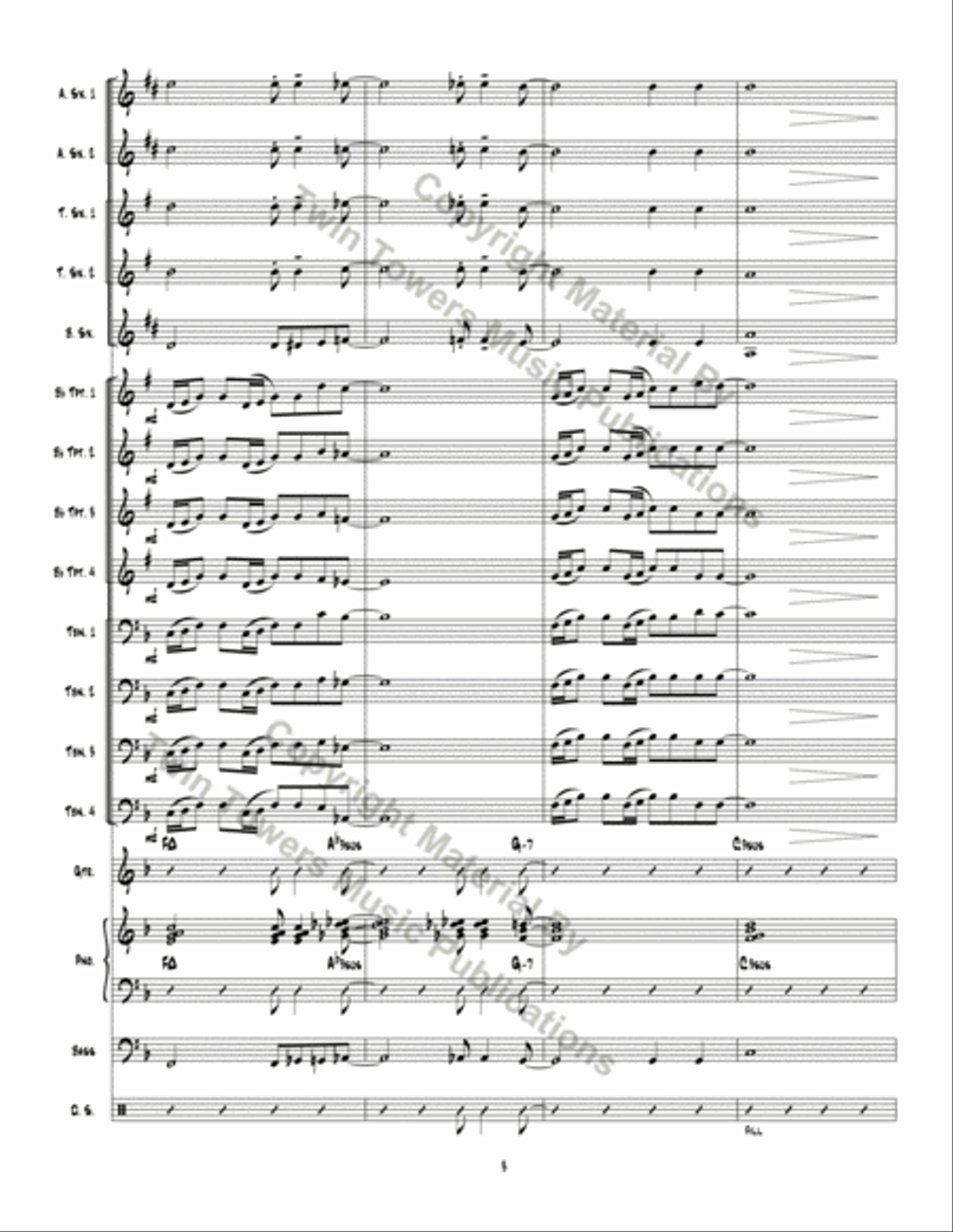 Man Ain't Said My Name Jazz Ensemble scores gallery preview page 4