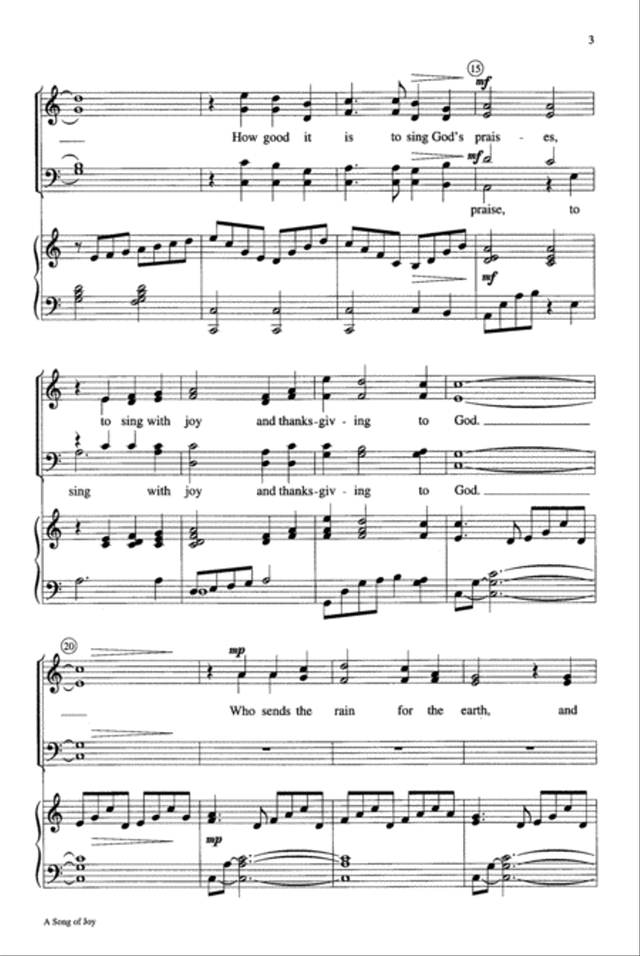 A Song of Joy 4-Part scores gallery preview page 3