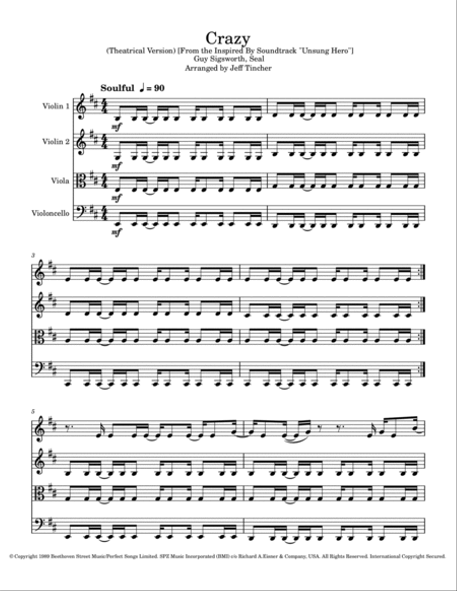 Crazy Crazy String Quartet scores gallery preview page 2