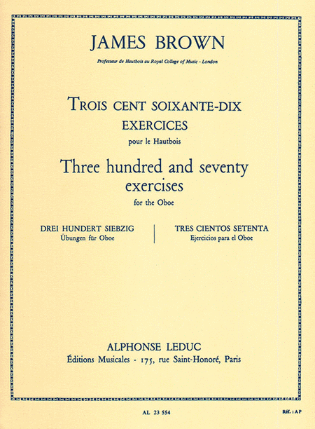 Three Hundred And Seventy Exercices For The Oboe