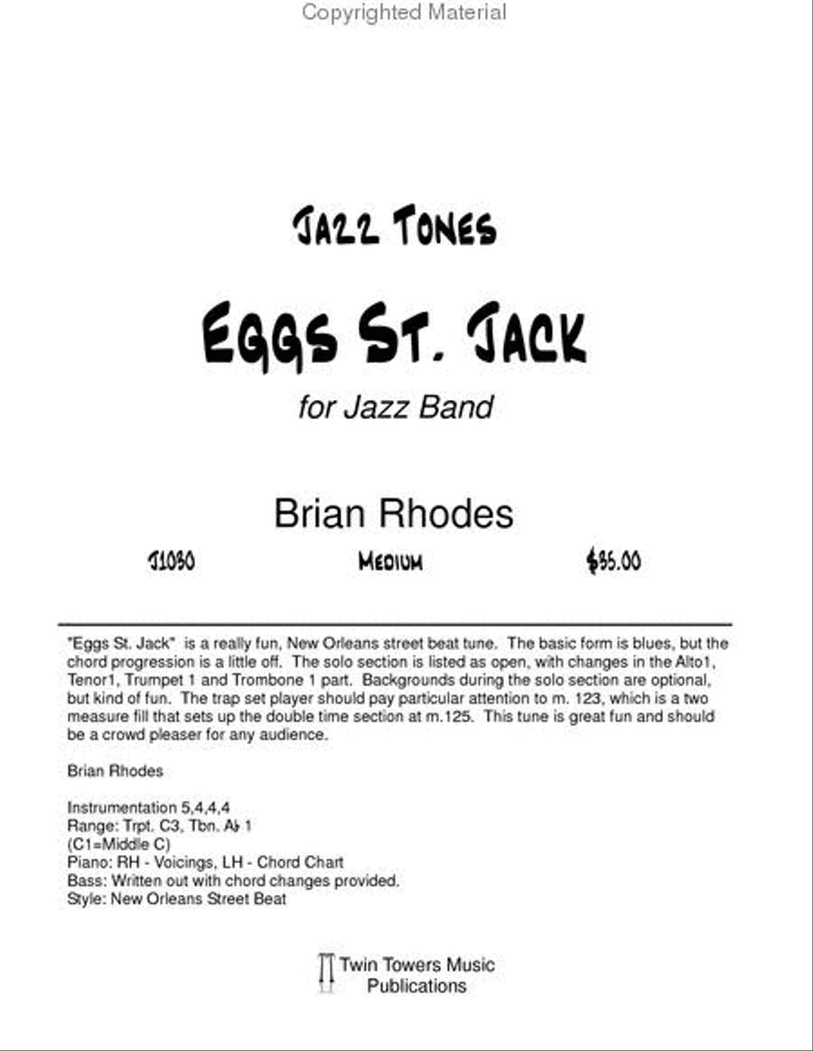 Eggs St. Jack Jazz Ensemble scores gallery preview page 2