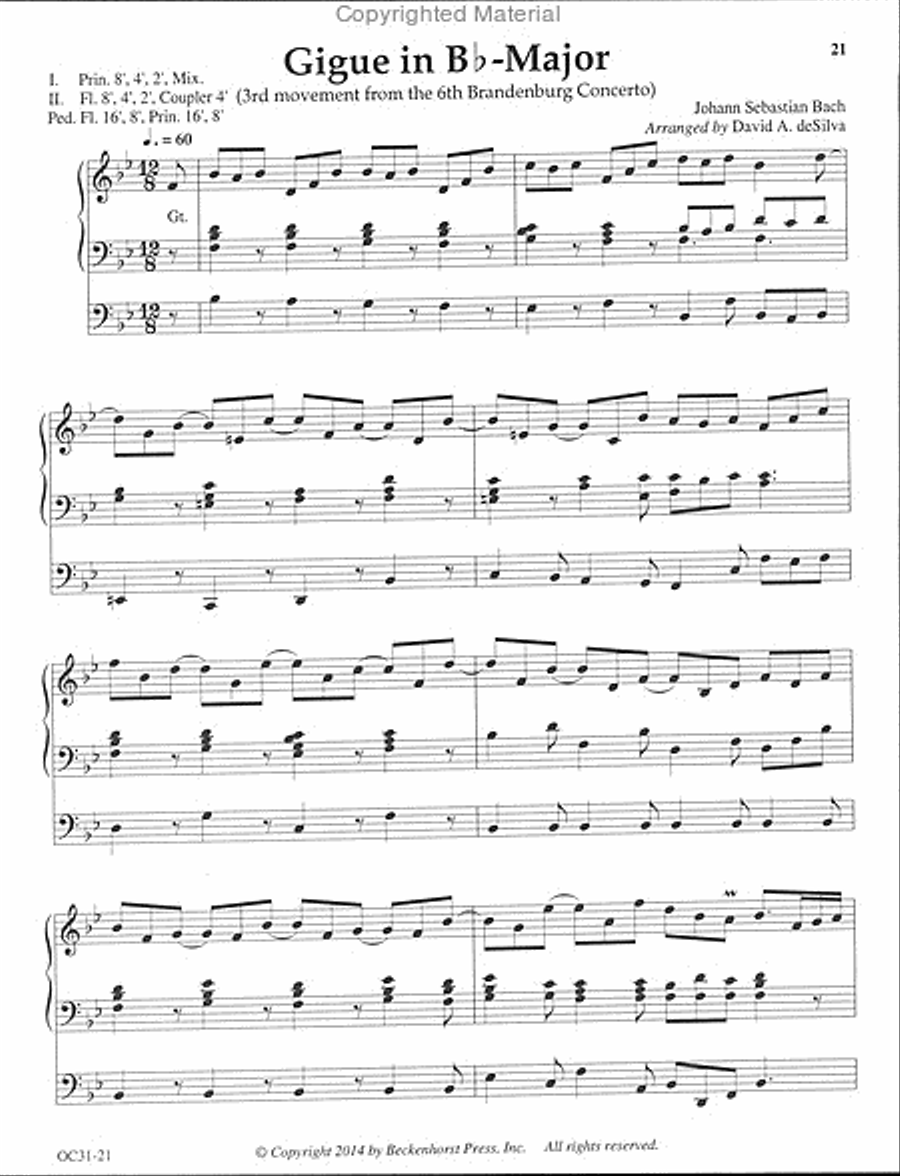 A Time to Dance: Baroque Gigues for Organ Organ Solo scores gallery preview page 12