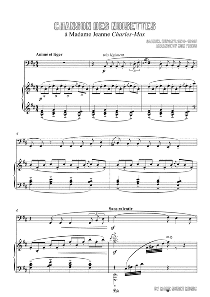 Dupont-Chanson des noisettes, for Cello and Piano image number null