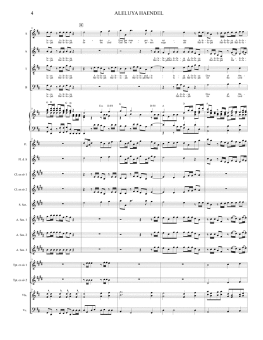 HALLELUJAH/ALELUYA George F Haendel SCORE Chamber Orchestra scores gallery preview page 4