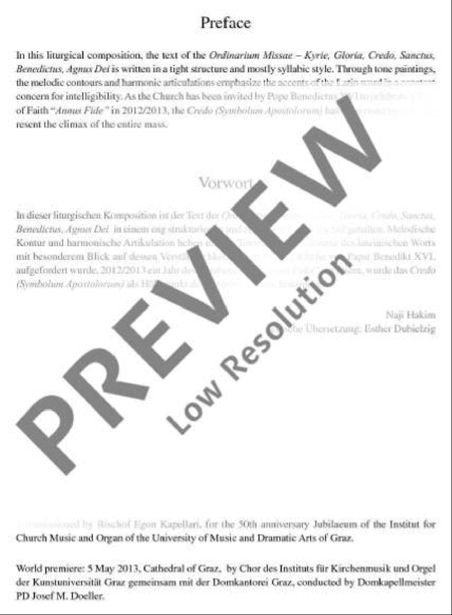 Missa brevis 4-Part scores gallery preview page 3