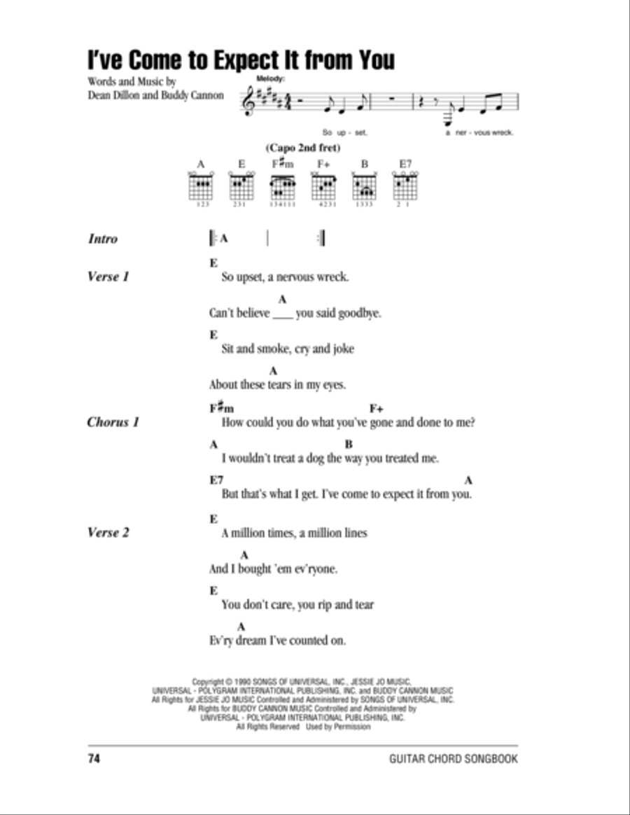 I've Come To Expect It From You Acoustic Guitar scores gallery preview page 1