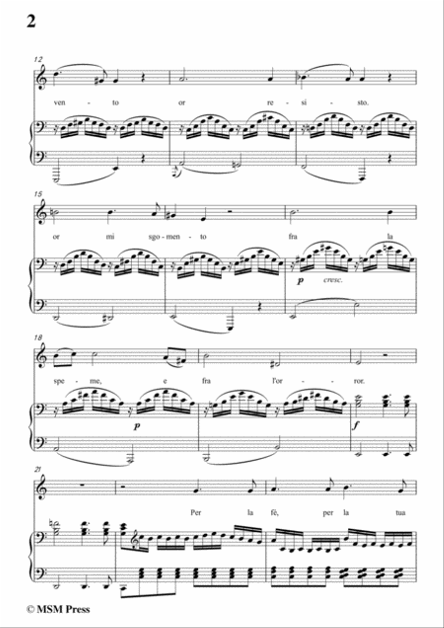 Schubert-Son fra l'onde,in g sharp minor,for Voice&Piano Voice scores gallery preview page 4