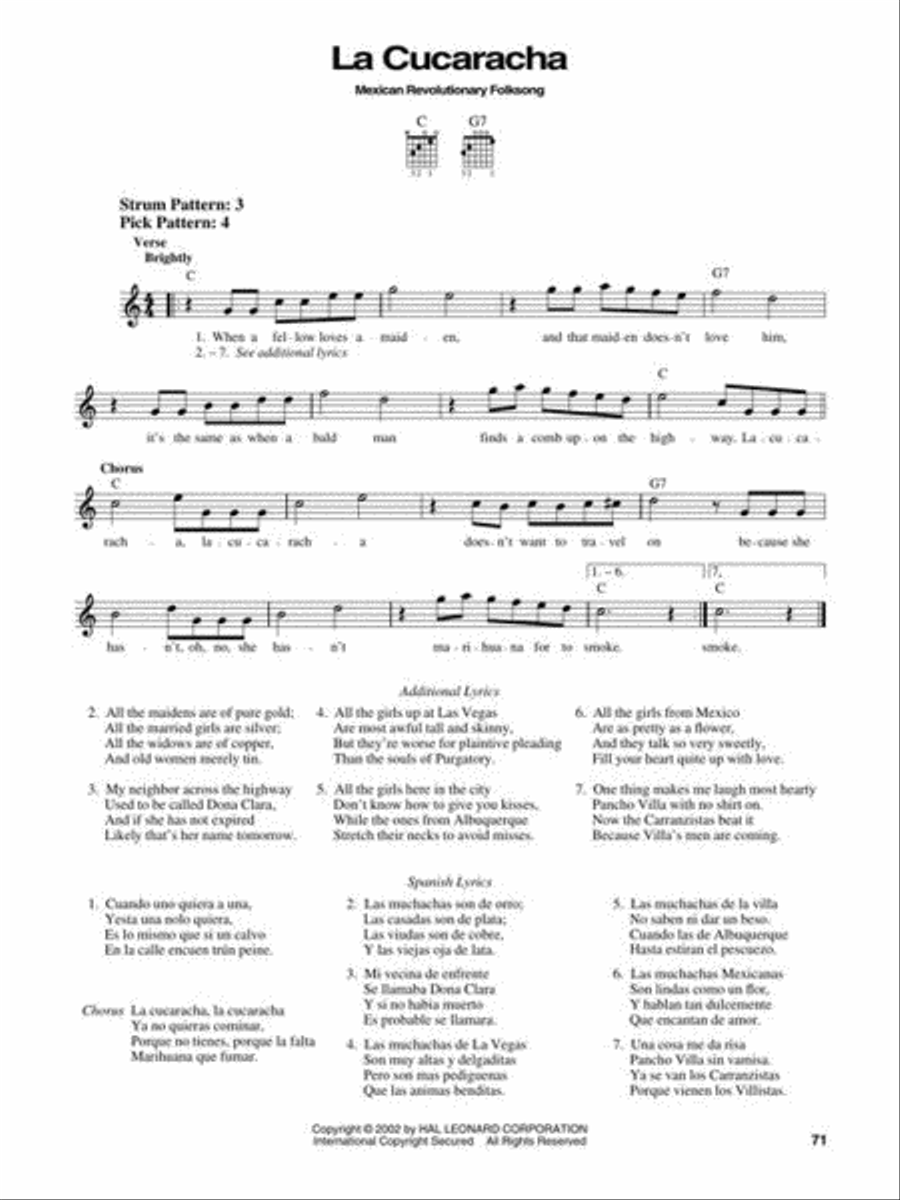 The Folksongs Book The Folksongs Book Acoustic Guitar scores gallery preview page 7