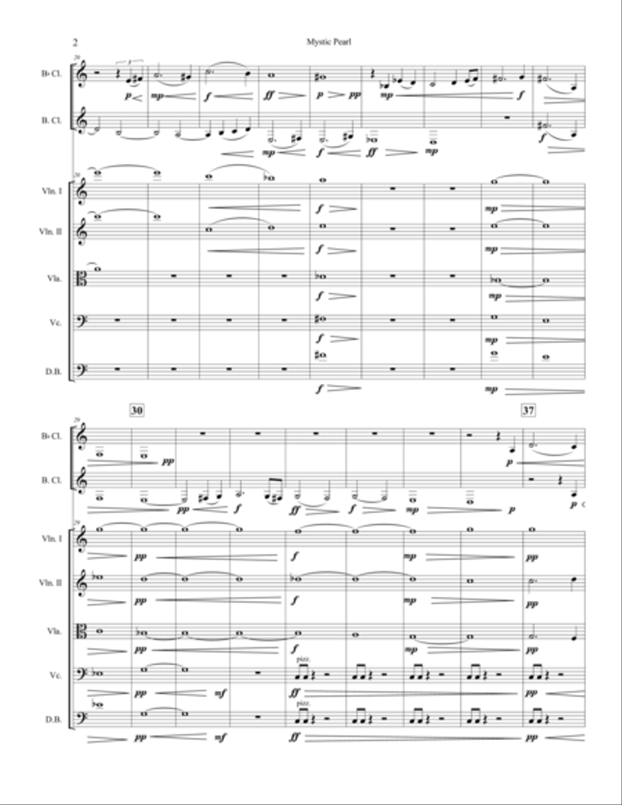 Mystic Pearl (arr. for Clarinet/Bass Clarinet Woodwind Duet scores gallery preview page 4