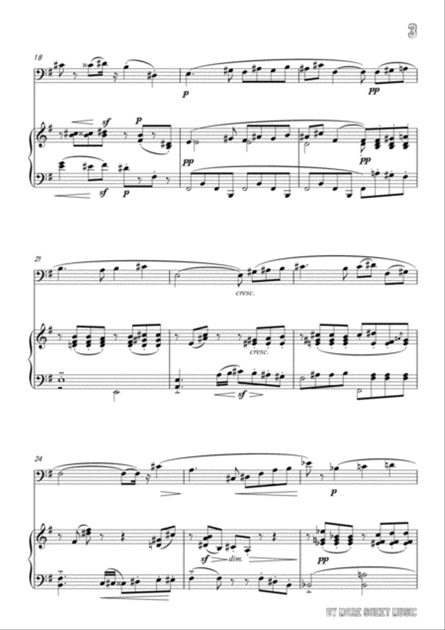 Chabrier-Pastorale des cochons roses,for Cello and Piano Voice scores gallery preview page 5