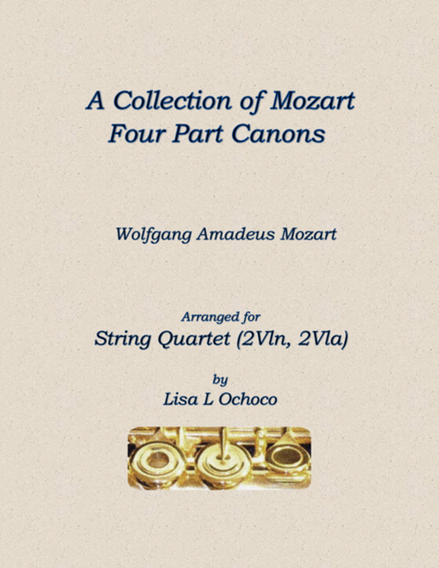 A Collection of Mozart Canons for String Quartet (2 Vln & 2 Vla) image number null