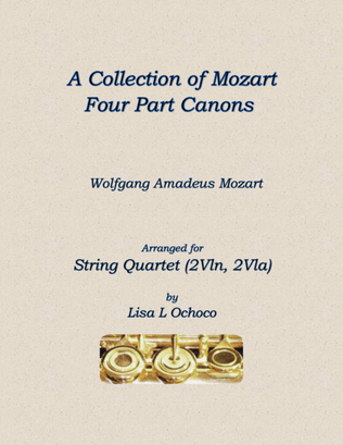 Book cover for A Collection of Mozart Canons for String Quartet (2 Vln & 2 Vla)