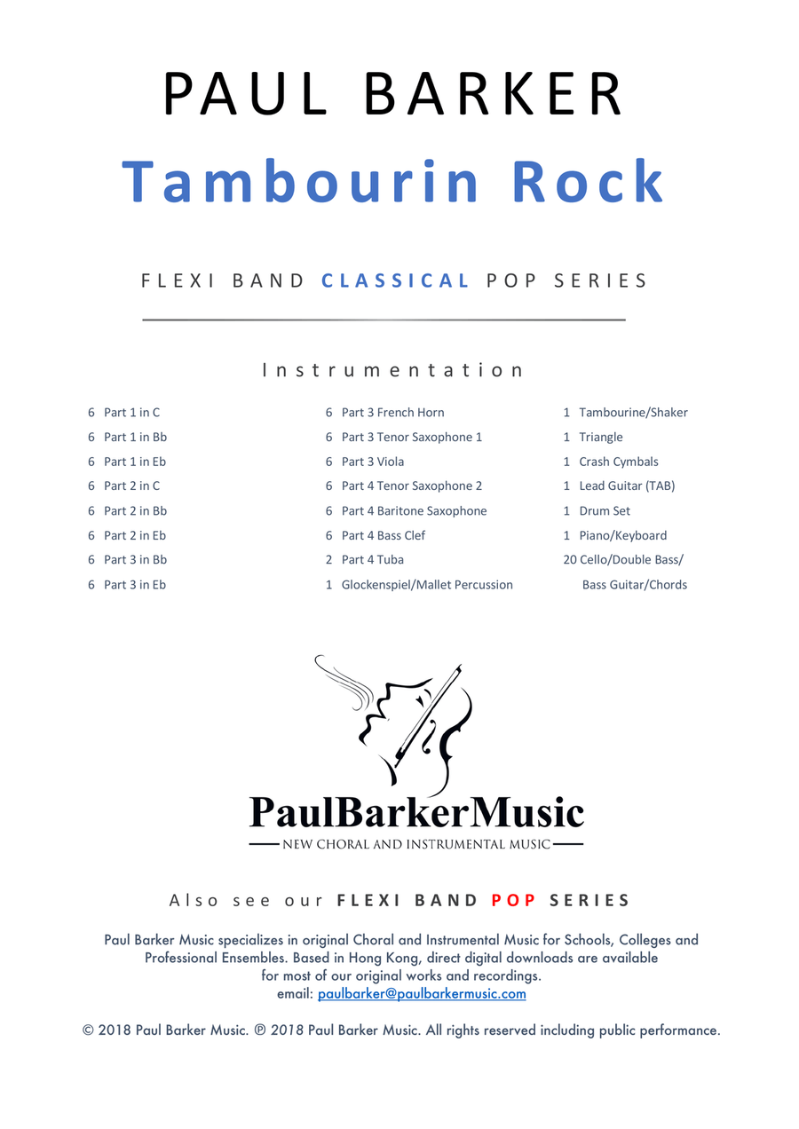 Tambourin Rock (Flexible Instrumentation) Concert Band scores gallery preview page 2