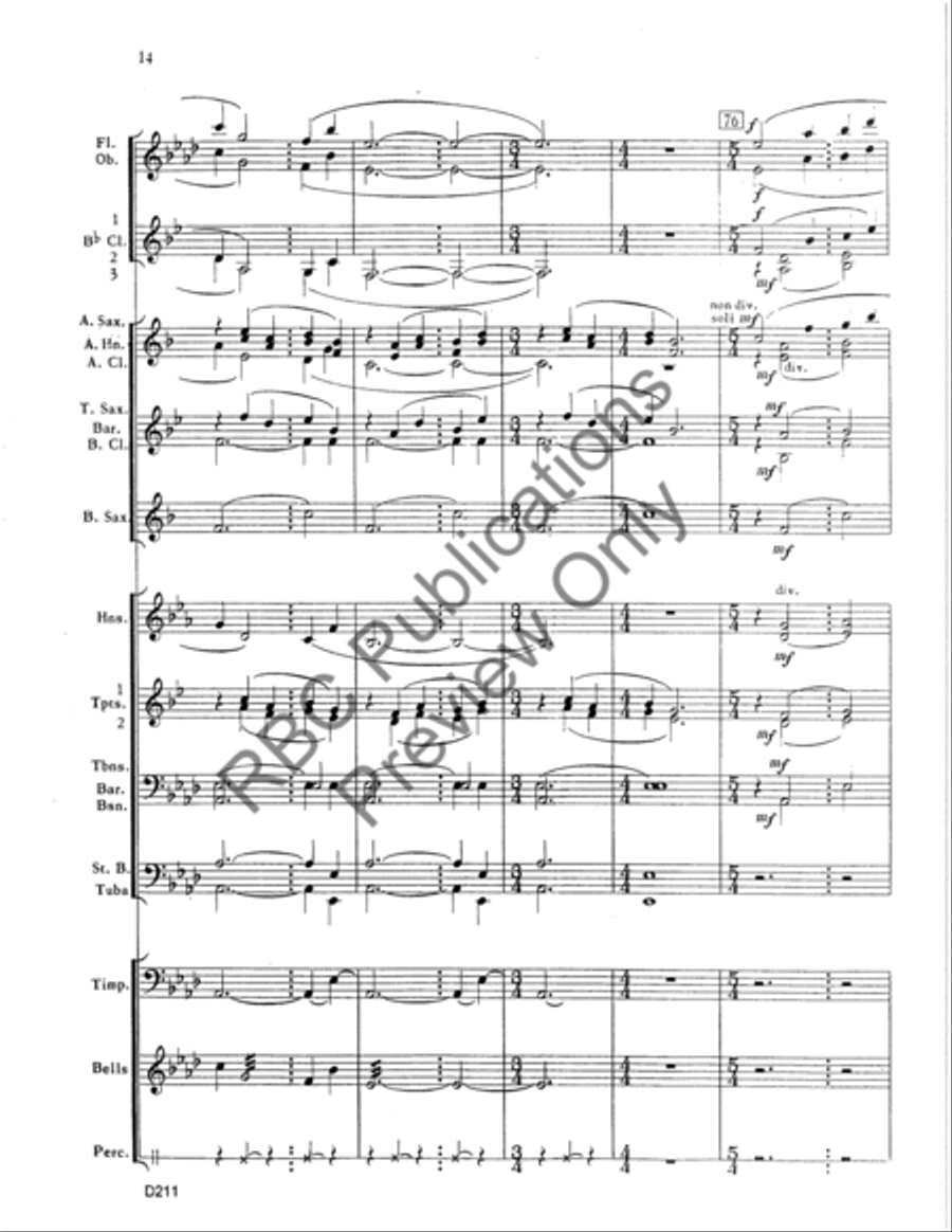 Gentle Journey Concert Band scores gallery preview page 15