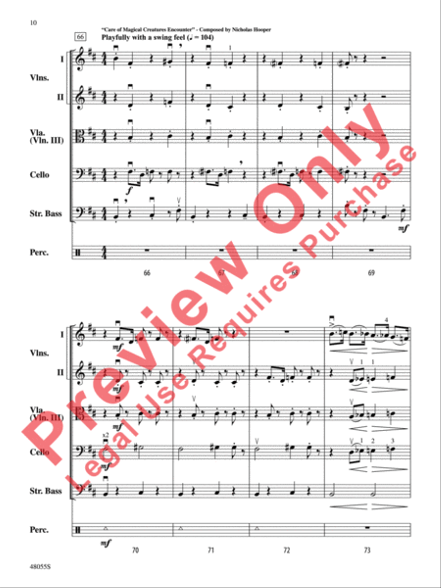 Harry Potter -- Wizards Unite---Selections from the Real-World Augmented Reality Mobile Game String Orchestra scores gallery preview page 11