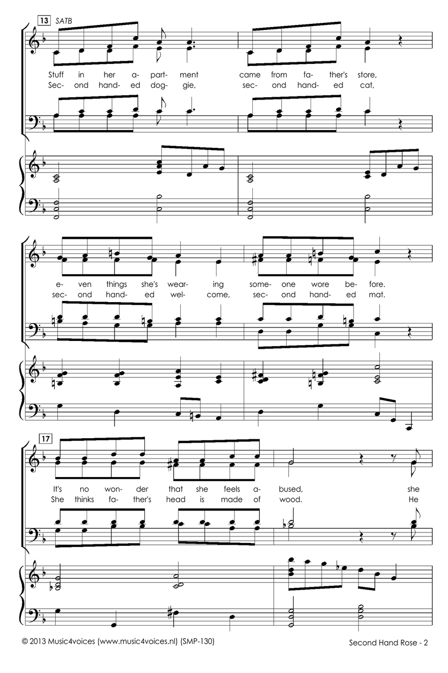 Second Hand Rose Divisi scores gallery preview page 4