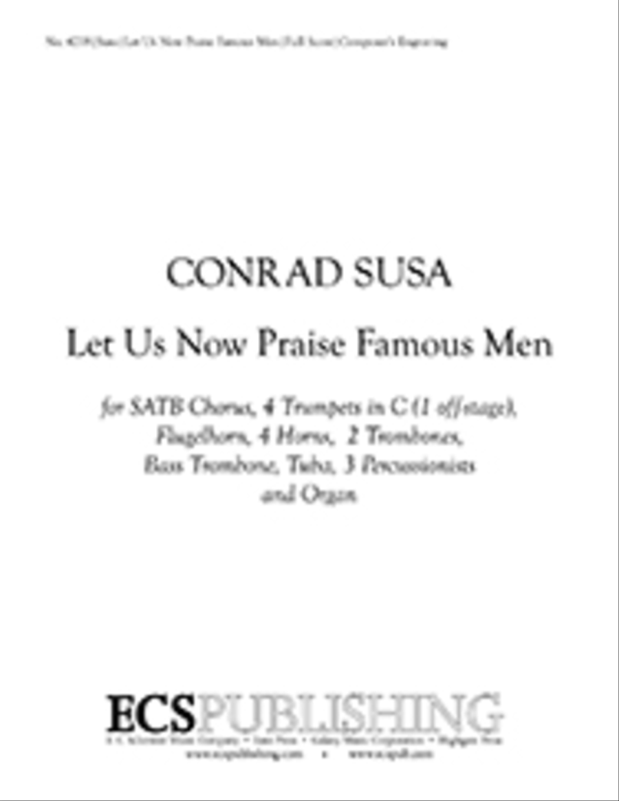 Let Us Now Praise Famous Men (Full Score) 4-Part scores gallery preview page 1