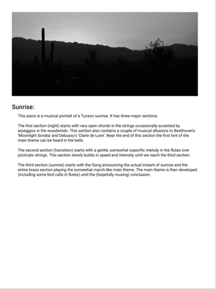 Sunrise - Band Version Concert Band scores gallery preview page 2