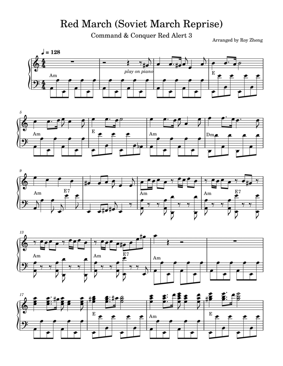 The Red March Reprise Accordion scores gallery preview page 1