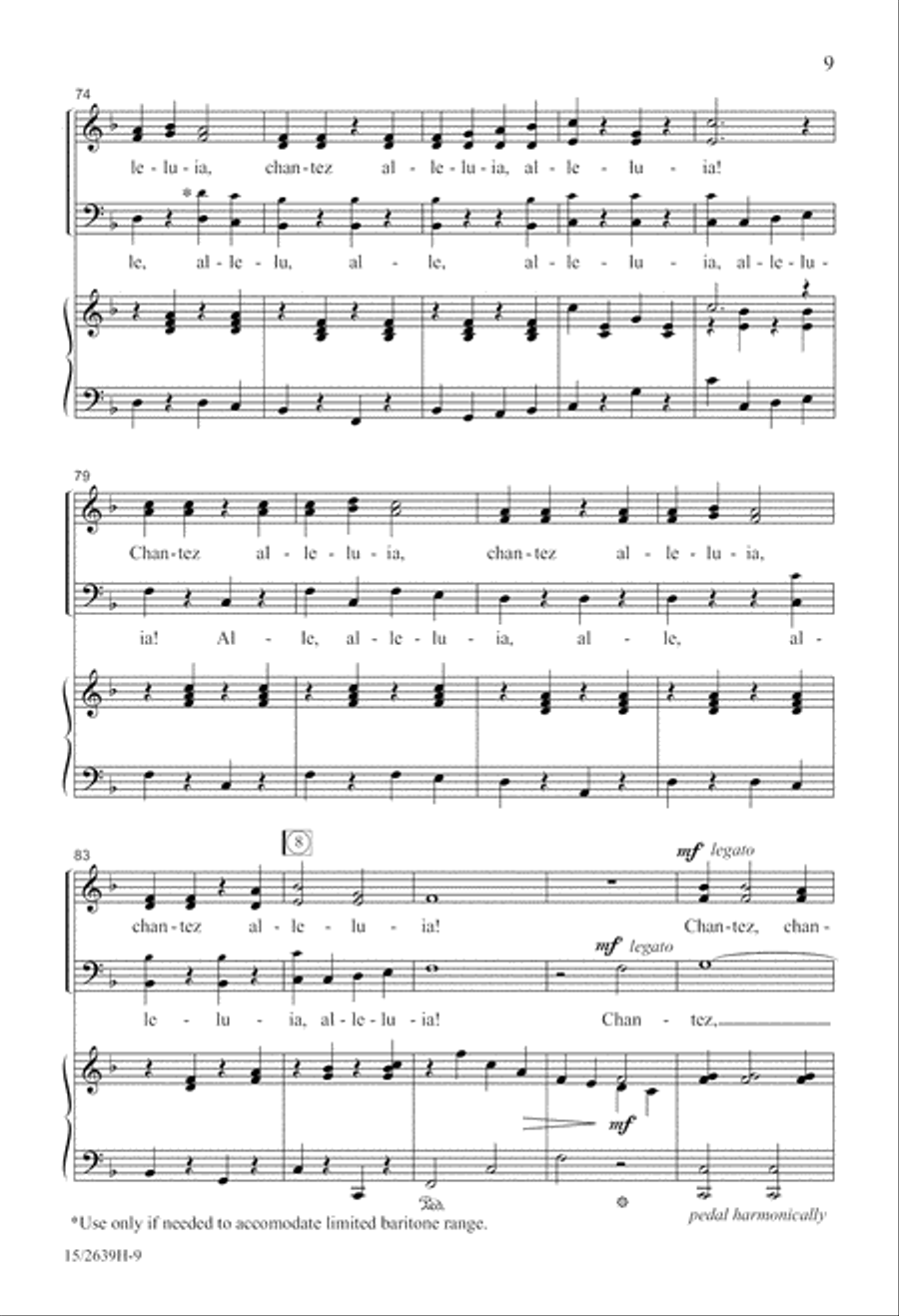 Chantez Alleluia! 3-Part scores gallery preview page 10