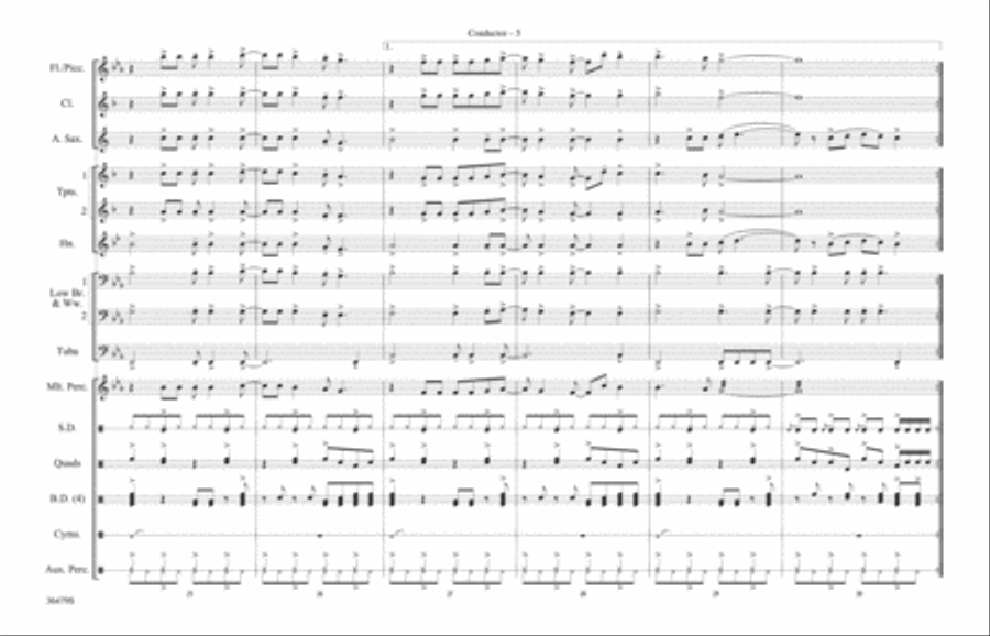 American Idiot / Extraordinary Girl: Score Marching Band scores gallery preview page 5