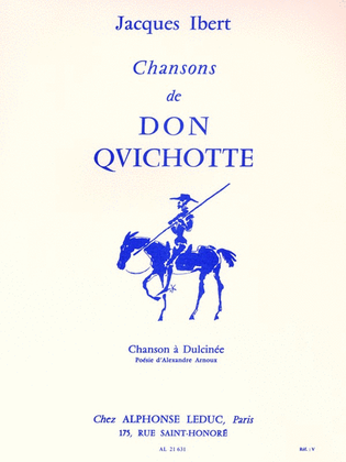 Book cover for Chansons De Don Quichotte No. 2 - Chanson A Dulcinee