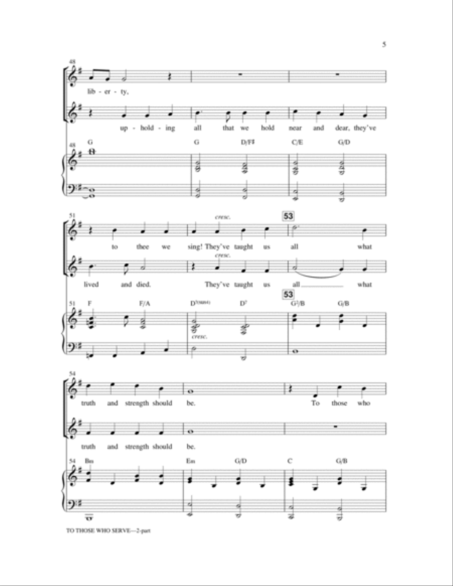 To Those Who Serve 2-Part scores gallery preview page 5