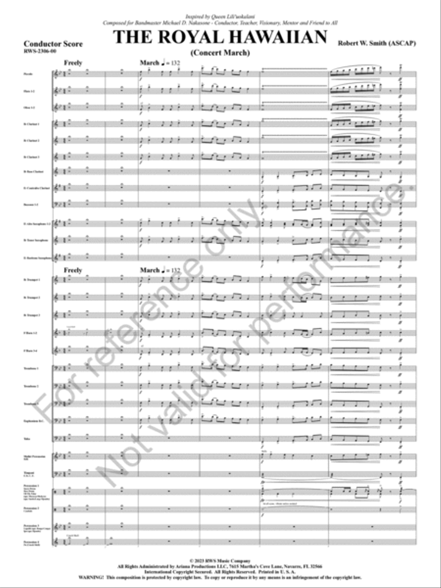 The Royal Hawaiian Concert Band scores gallery preview page 4