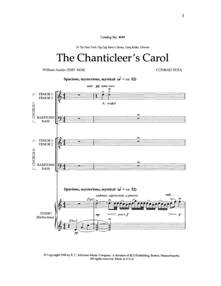 The Chanticleer's Carol