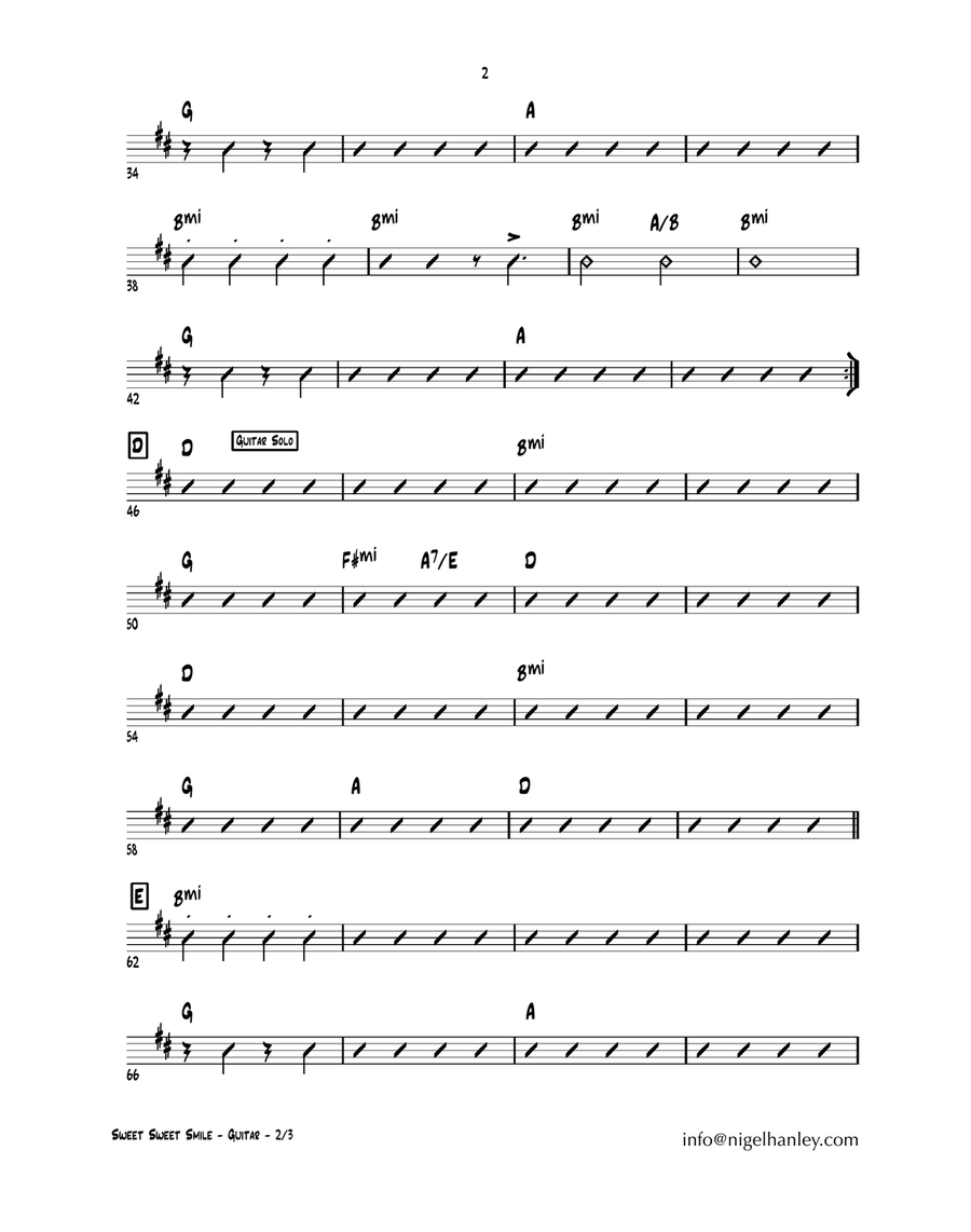 Sweet Sweet Smile Jazz Ensemble scores gallery preview page 2