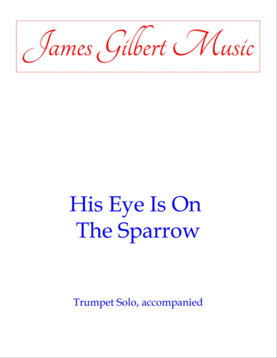 His Eye Is On The Sparrow Trumpet Solo scores gallery preview page 1