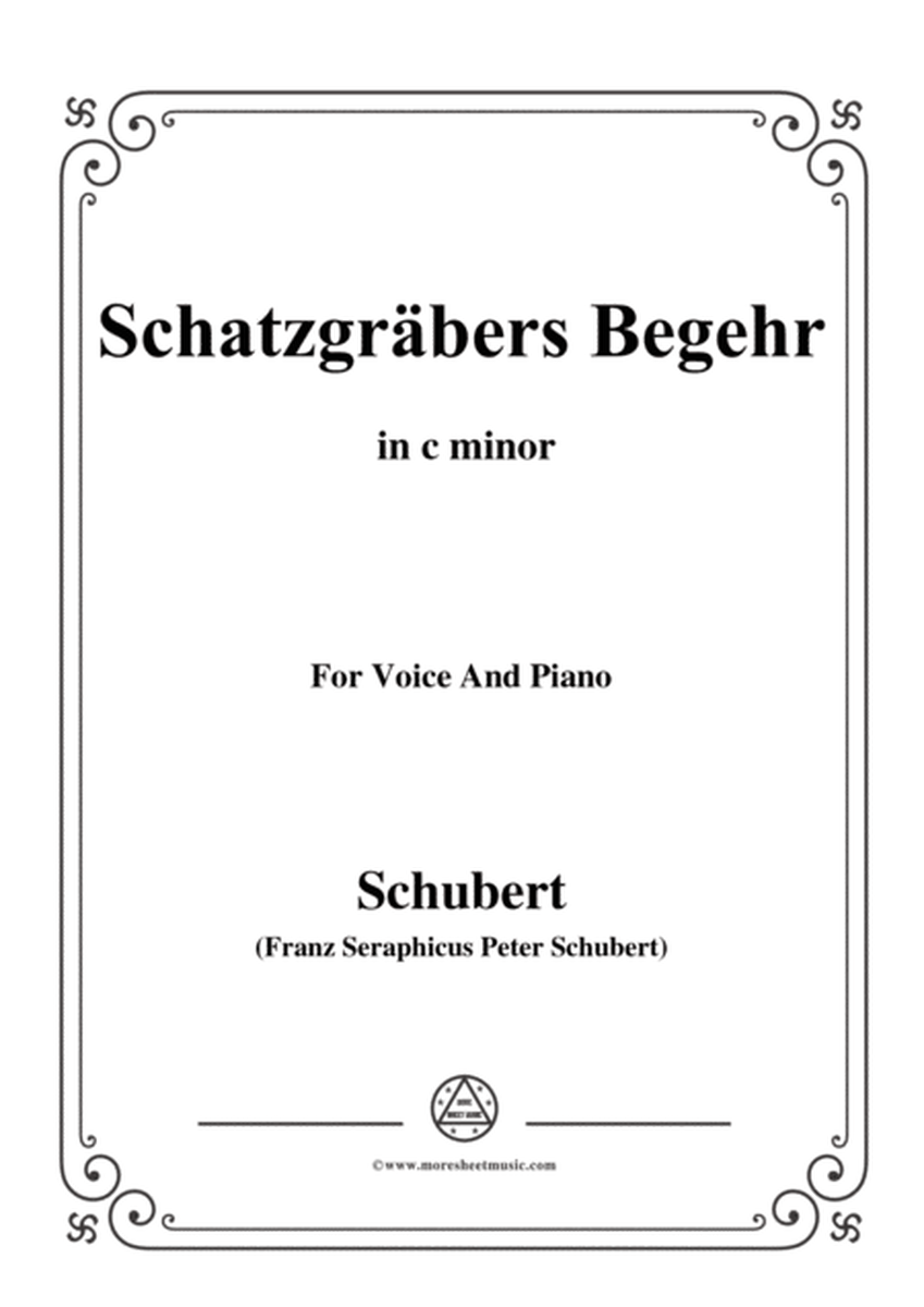 Schubert-Schatzgräbers Begehr,Op.23 No.4,in c minor,for Voice&Piano image number null