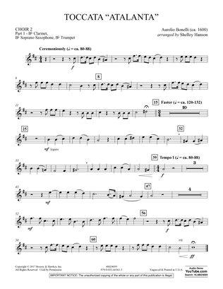 Toccata ("Atalanta") - Choir 2-Pt 1-Clar,Sop Sx,Tpt