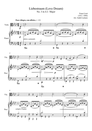Franz Liszt - Lieberstraum (Love Dream) - Viola Solo
