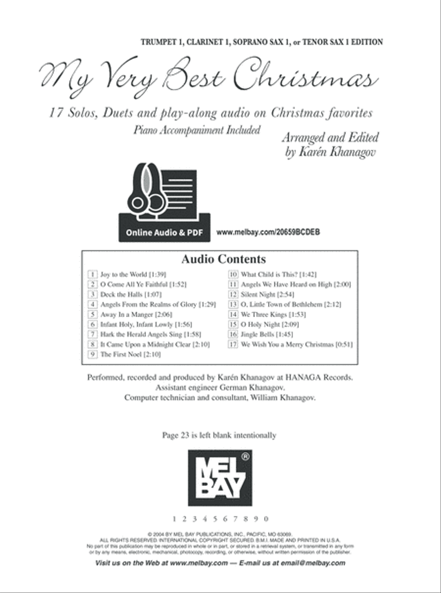 My Very Best Christmas - Trumpet, Clarinet, Soprano Sax & Tenor Sax Edition Clarinet scores gallery preview page 2