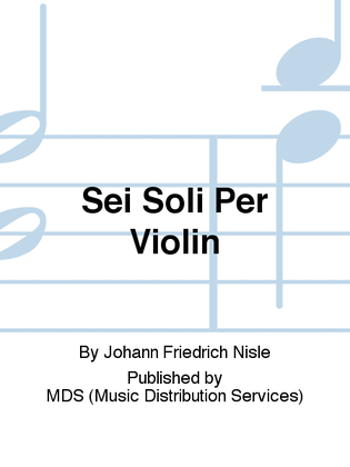 Book cover for Sei Soli per Violin