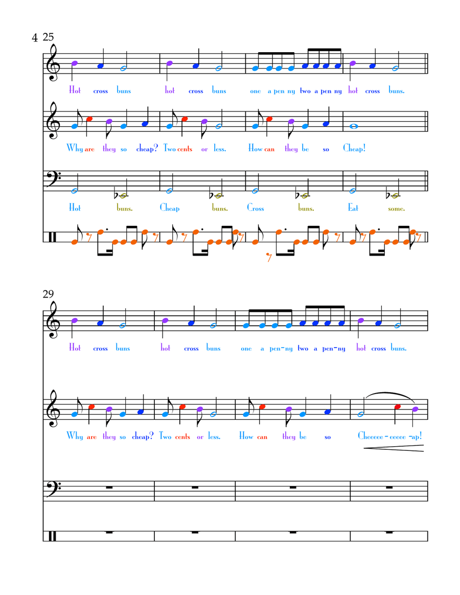 Hot Cross Buns, Why So Cheap? Chamber Music scores gallery preview page 4