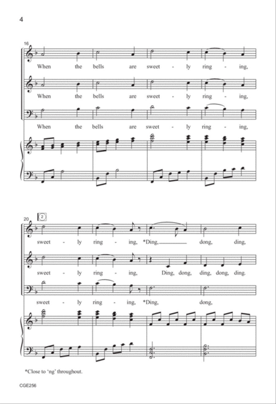 Lovely Evening (SAB) 3-Part scores gallery preview page 4
