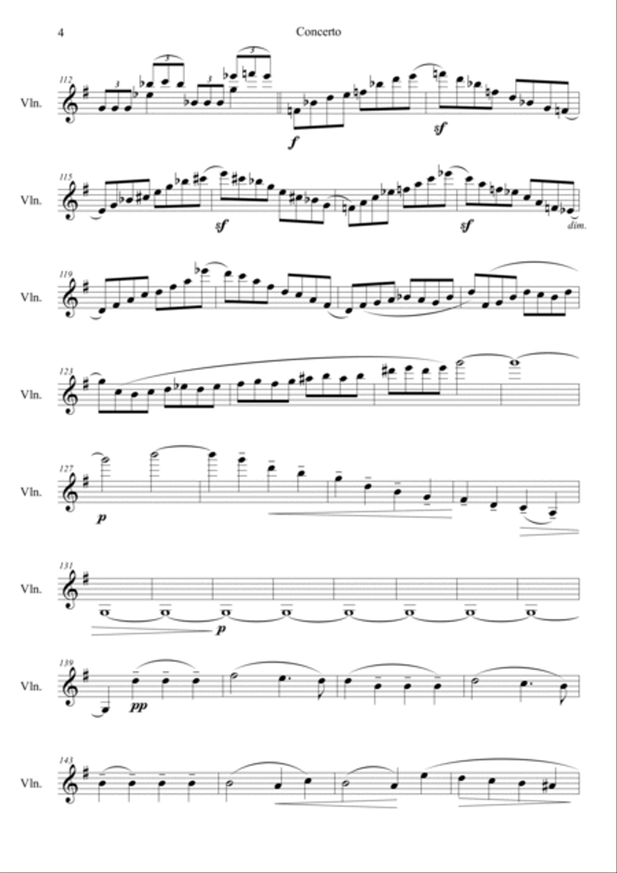 Mendelssohn : Violin Concerto in E minor Violin Solo scores gallery preview page 4