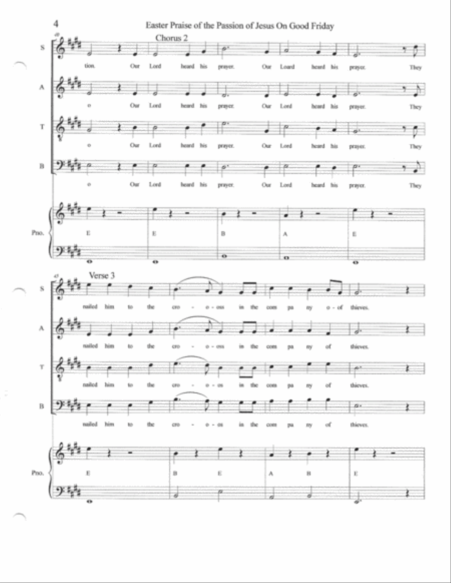Easter Praise of the Passion of Jesus on Good Friday 4-Part scores gallery preview page 4