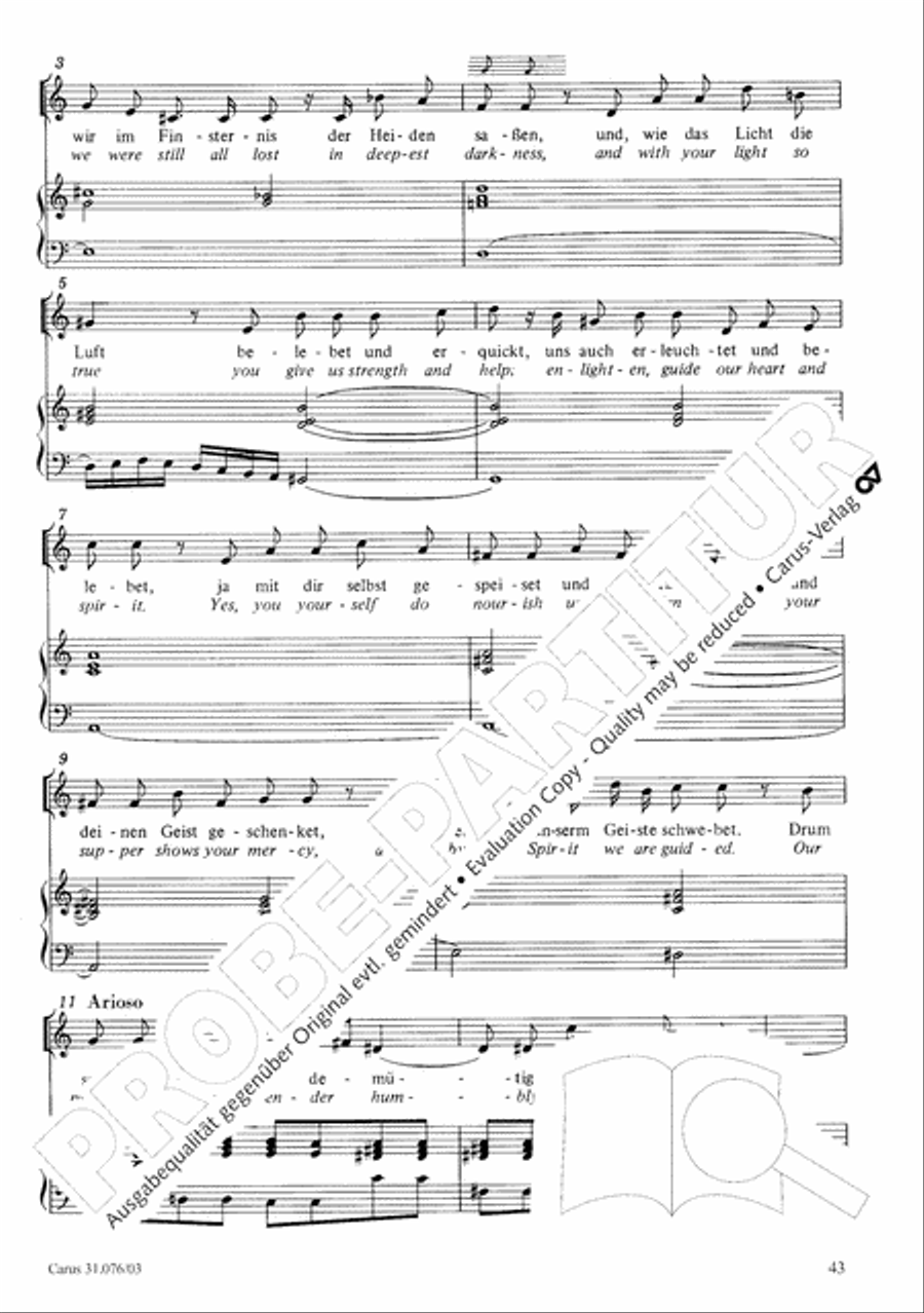 The heavens are telling the Father's glory (Die Himmel erzahlen die Ehre Gottes) 4-Part scores gallery preview page 44