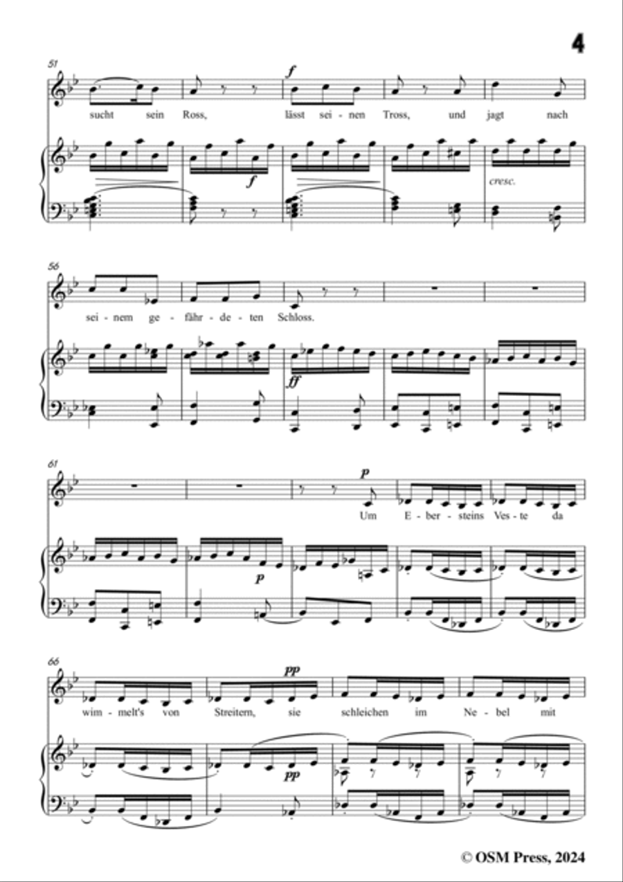 C. Loewe-Graf Eberstein(Zu Speier im Saale da hebt sich ein Klingen),in B flat Major Voice scores gallery preview page 5